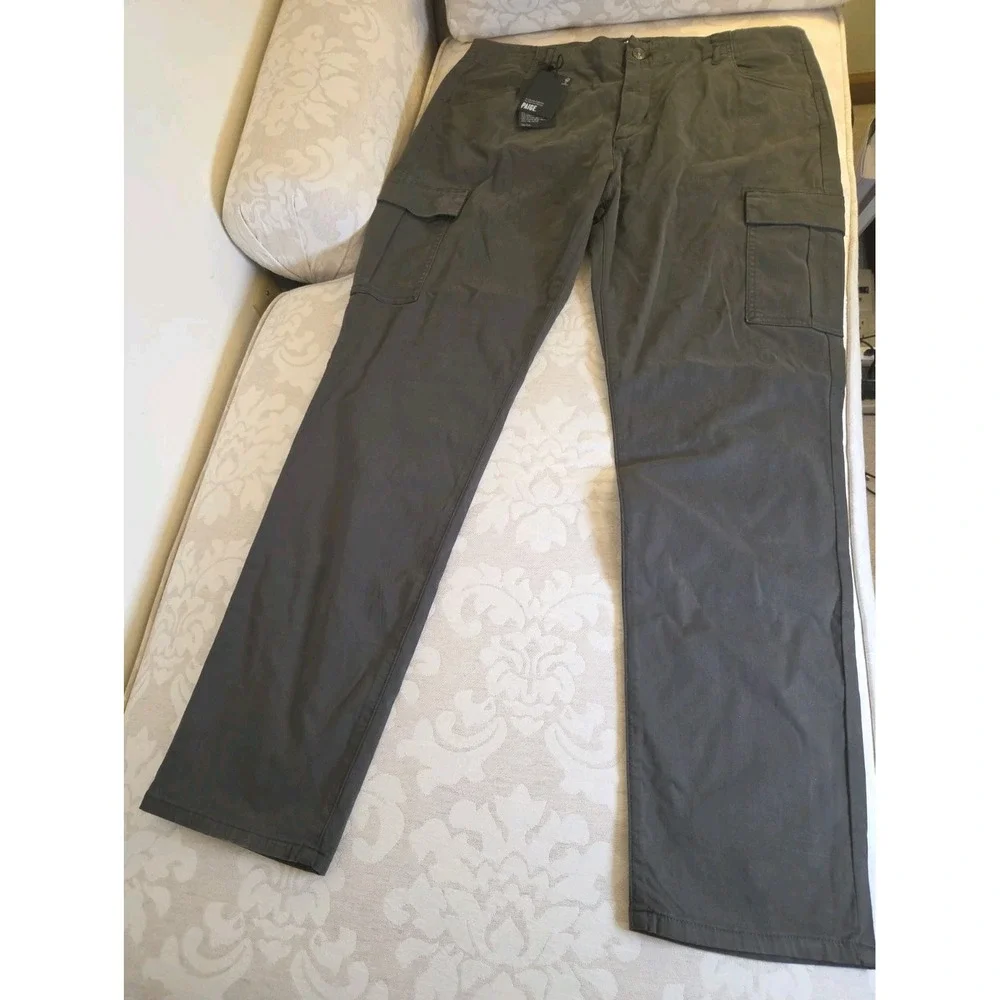 PAIGE Mens Ronin Tapered Slim Cut Cargo Pants Shaded Glen Sz 38 X 33 NEW! $219 - Picture 4 of 15